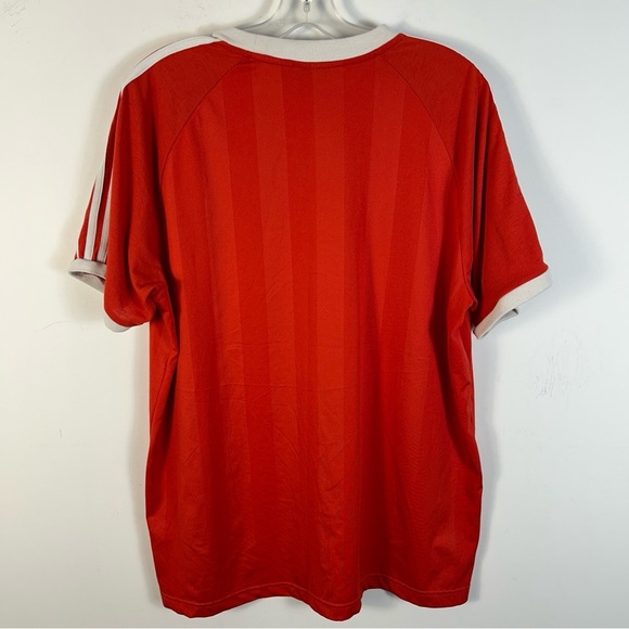 ❤️ Y2K Adidas Men's Red Ringer Jersey with White Stripes XL - Picture 4 of 8